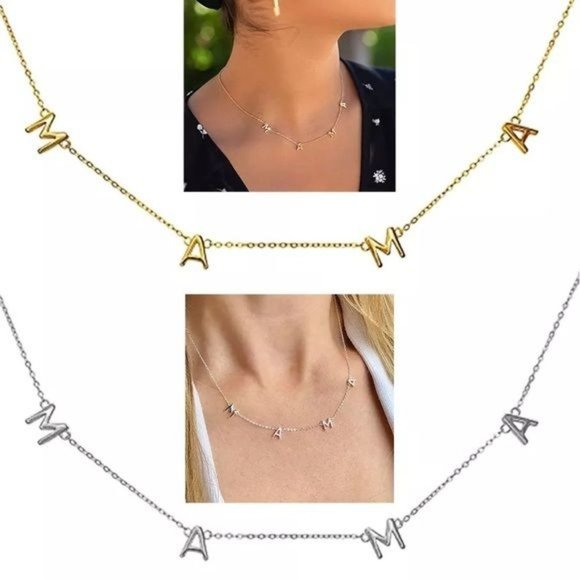 Whiskey Kiss Jewelry - MAMA Trending Necklace in Gold or Silver or Rose Gold
